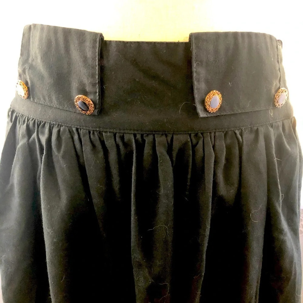 🎄Evidence black  vintage 80s/90s maxi skirt SZ S